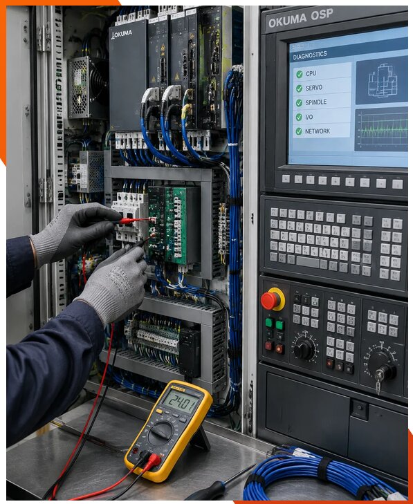 Ремонт систем ЧПУ Okuma OSP в Азнакаеве